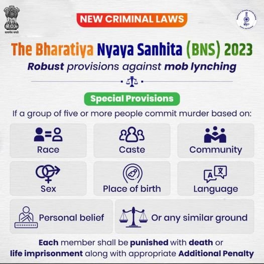 New Criminal Laws - The Bharatiya Nyaya Sanhita (BNS) 2023!