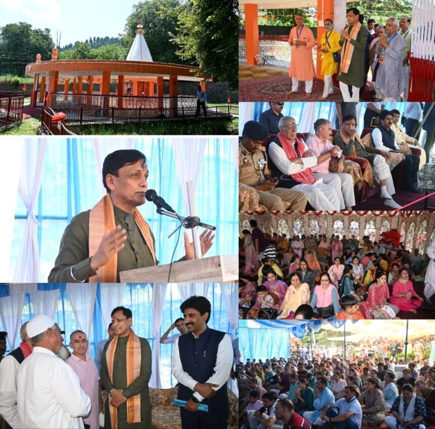 केंद्रीय गृह राज्य मंत्री श्री नित्यानंद राय ने आज शांगस तहसील अनंतनाग के ब्ररियांगन में देवी उमा भगवती को समर्पित प्राचीन मंदिर को भक्तों के लिए खोला।