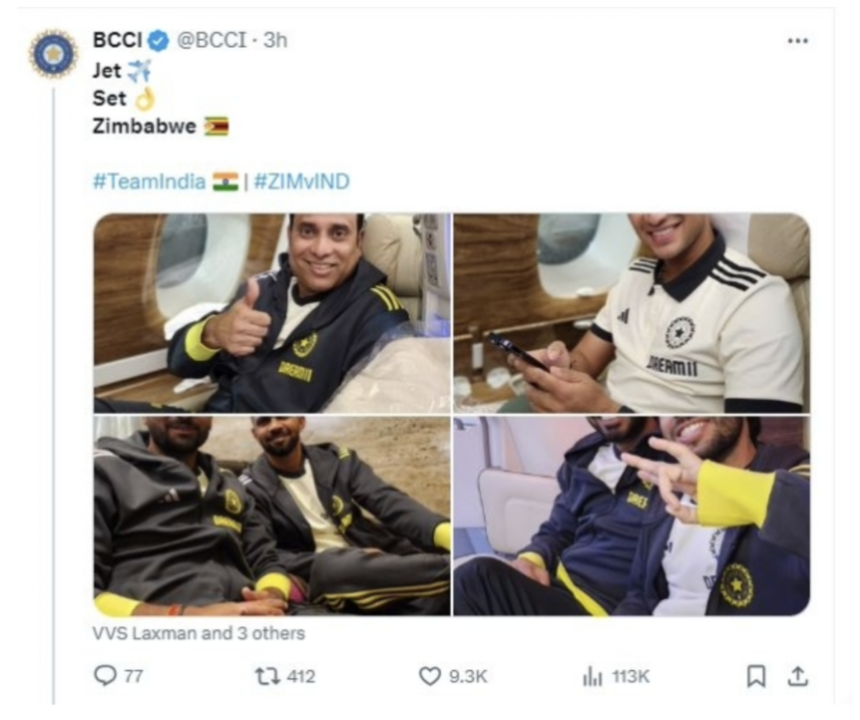 जिम्बाब्वे दौरे के लिए रवाना हुई भारतीय क्रिकेट टीम, भारत के टी20 भविष्य की झलक होगी पेश 