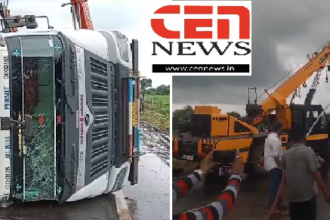 अपघातात जीवितहानी झाली नसली तरी मोठा अनर्थ टाळला