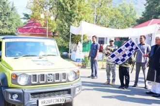 IAF-UWM वायु वीर विजेता कार रैली का ध्वजारोहण