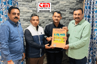 देववाणी संस्कृत में शपथ ग्रहण पर विधायक आर एस पठानिया को सम्मानित किया।