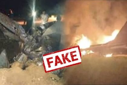 बहावलपूरजवळ राफेल कोसळल्याचा दावा सोशल मीडियावर केला जात आहे. हा दावा खोटा आहे.