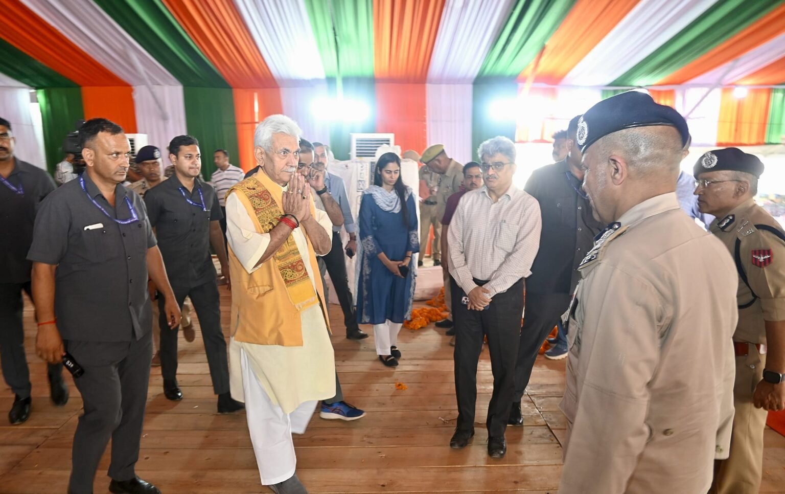 कटरा में प्रधानमंत्री नरेंद्र मोदी जी की जनसभा की तैयारियों का जायजा लिया।