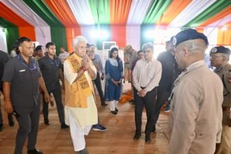 कटरा में प्रधानमंत्री नरेंद्र मोदी जी की जनसभा की तैयारियों का जायजा लिया।