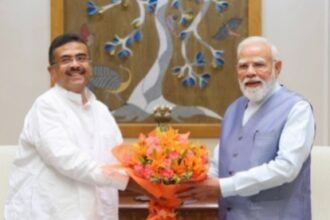 दिल्ली में पीएम मोदी से मिले सुवेंदु अधिकारी, राज्य के विकास के लिए मांगा सहयोग