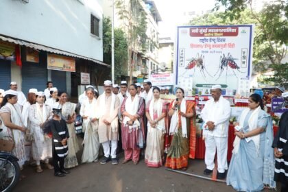 कुकशेत, नेरूळ परिसरात हिवताप-डेंग्यू प्रतिबंधात्मक जनजागृती दिंडी उत्साहात संपन्न