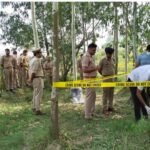 रामपुर/ खेत में मिला युवक का शव खंडिया चौराहे से 200 मीटर दूर ग्रामीणों ने देखा, फोरेंसिक टीम ने जुटाए साक्ष्य।