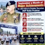 जम्मू/श्रीनगर: Nalin Prabhat ने कहा कि सितंबर महीना Jammu and Kashmir Police के लिए आतंकवाद-रोधी अभियानों के लिहाज से बेहद सफल रहा। इस दौरान सुरक्षा बलों ने कई अहम ऑपरेशनों को अंजाम दिया और क्षेत्र में शांति एवं कानून-व्यवस्था बनाए रखने में महत्वपूर्ण भूमिका निभाई। डीजीपी ने बताया कि पुलिस ने केवल सुरक्षा अभियानों पर ही नहीं, बल्कि समाज के विभिन्न पहलुओं पर भी ध्यान केंद्रित किया। युवाओं को खेल गतिविधियों और सामाजिक पहलों से जोड़ने के लिए विशेष कार्यक्रम चलाए गए, जिससे उन्हें सकारात्मक दिशा देने में मदद मिली। साथ ही, नशा विरोधी अभियान को भी तेज किया गया। डीजीपी के अनुसार, अब तक 3,257 एनडीपीएस (NDPS) मामले दर्ज किए गए हैं, जिनमें से 2,500 से अधिक मामलों का निपटारा किया जा चुका है। इस अभियान के तहत करीब 4,000 लोगों को गिरफ्तार किया गया और 170 मामलों में दोषसिद्धि (Convictions) भी सुनिश्चित की गई है। डीजीपी नलिन प्रभात ने कहा कि पुलिस भविष्य में भी इसी तरह सख्ती और सक्रियता के साथ काम जारी रखेगी, ताकि जम्मू-कश्मीर में शांति, सुरक्षा और समाजिक स्थिरता को और मजबूत किया जा सके।