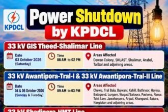कश्मीर में बिजली कटौती का अलर्ट: 3, 4 और 6 अक्टूबर को कई इलाकों में रहेगा शटडाउन